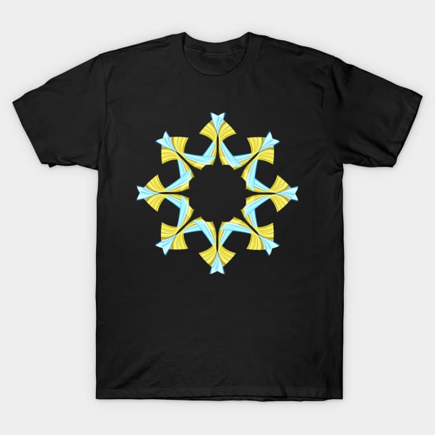 Yellow and blue Star T-Shirt by Meo Design